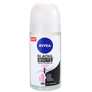 NIVEA 50ML BLACK&WHITE CLEAR ROLL ON (222551)