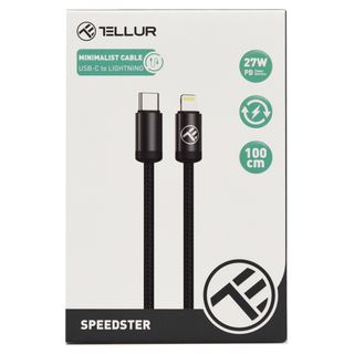 Tellur, Cablu minimalist USB-C la Lightning, PD24W, 1m (ID 69078)