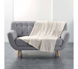 Flanelsko ćebe 125x150cm bijelo Douceur d Interieur 1608794