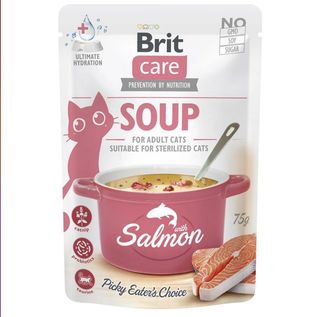 BRIT CARE Plic Supă cu Somon 75g