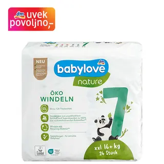 babylove nature pelene veličina 7 XXL (16+ kg) 24 kom 1683570