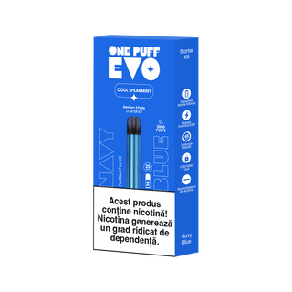 Kit One Puff Evo Navy Blue cu capsule Cool Spearmint