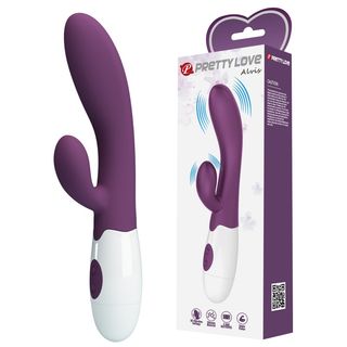 Vibrator Alvis Super Power Silicone 30 Functii 19 CM Dark Purple