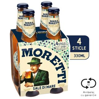 Birra Moretti, Bere blonda Sale di Mare 4x0.33L (ID 65930)