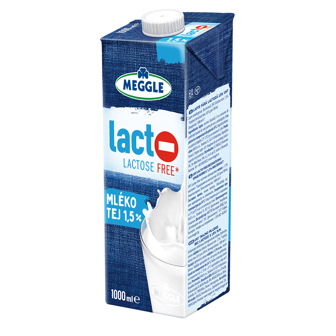 Мляко Прясно Meggle Без Лактоза 1,5%  UHT
