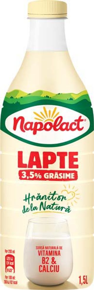 Lapte integral 3.5% grasime Napolact 1.5L