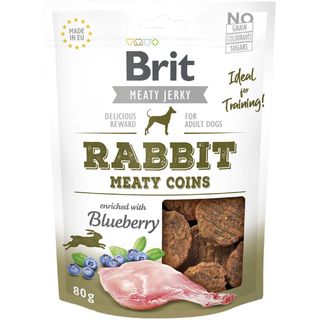 Recompense pentru caini Brit Jerky Bucatele iepure 80g