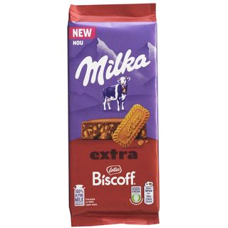 Ciocolata Cu Lapte Alpin Si Bucatele De Biscuiti Caramelizati 190G Milka