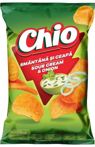 Chipsuri cu smantana si ceapa Chio, 125 g