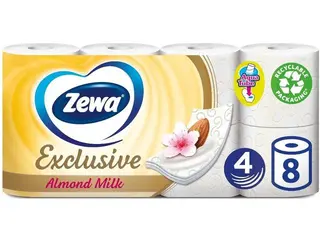 Hartie igienica Zewa Exclusive Almond Milk 4 straturi 8 role 