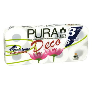 PURA SICI toalet papir deco troslojni 8 KOM | 8000032001145
