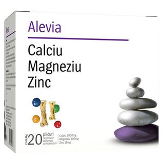 Alevia Ca+Mg+Zinc 20 Plicuri