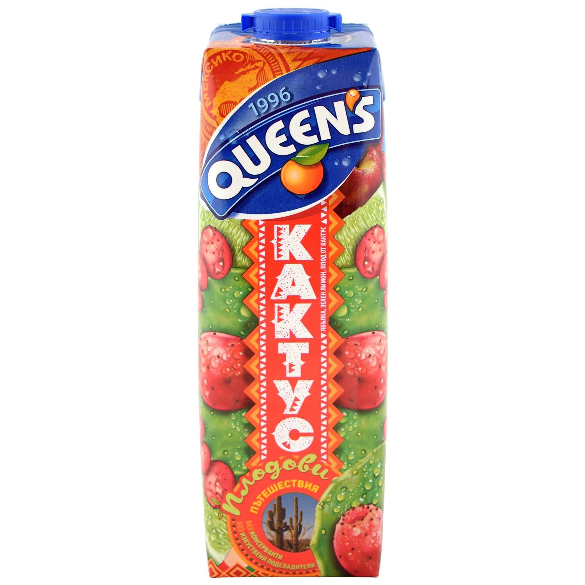 Queen'S Напитка Кактус, лимон и ябълка 1 Л