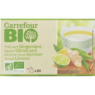 Ceai Verde Cu Ghimbir Si Lamaie X20 Carrefour Bio