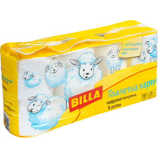 BILLA Тоалетна хартия неароматизирана 3пласта 8 БР / 38941978