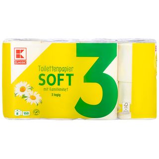 KLC тоалента хартия 3пл. лайка 8 ролки 150 къса / 20764145