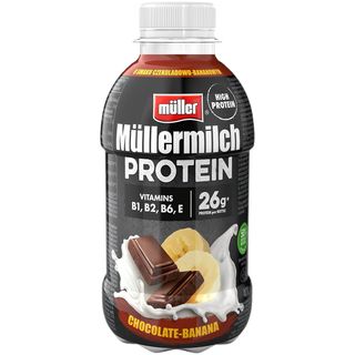 Muller, Mullermilch Protein cu gust de ciocolata si banane 400g (ID 53212)