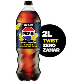 Pepsi, Bautura racoritoare carbogazoasa cu suc de lamaie, cu indulcitori 2L (ID 71186)