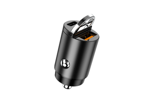 INCARCATOR AUTO CELLARA 20W DUAL USB A QC 3A + USB C PD 30W - NEGRU,CL72173