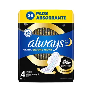 Always Ultra Secure Night Mega 36 Buc