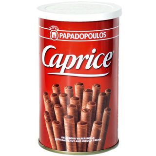 Caprice, Rulouri din napolitana cu crema de alune de padure si cacao 115g (ID 25075)