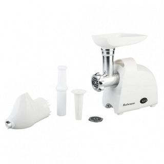 Masina de tocat Rohnson R549, 1500W, capacitate tocare 1,2 kg/min, accesoriu pentru suc de rosii, alb