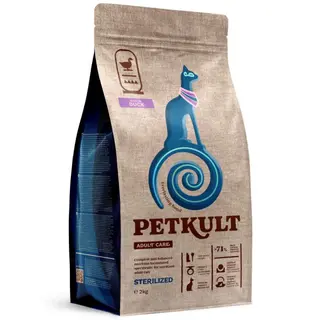 Hrana uscata pentru pisici Petkult Cat Adult Sterilized Rata 2kg