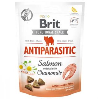 Recompense pentru caini Brit Care Dog Functional Snack Antiparasit Somon 150g