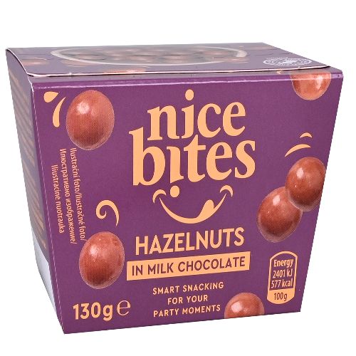 Nice Bites Лешници в млечен шоколад