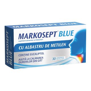 Markosept Blue 3 Blistere 10 Comprimate Pentru Supt