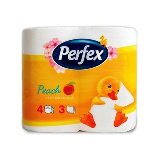 Perfex Праскова тоалетна хартия 3 пласта 4 БР / 38940831