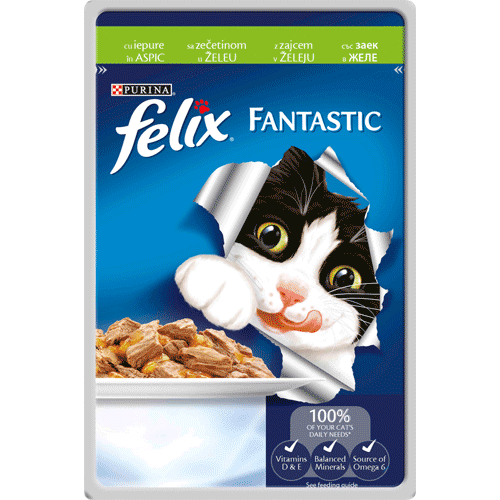 Felix Fantastic Пауч за котка заек грил в желе