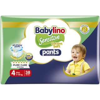 BABYLINO pelene gaćice sensitive 38 KOM maxi 7-13 kg 4 | 5201263890253