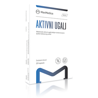 Maxmedica Aktivni ugalj, 20 kapsula