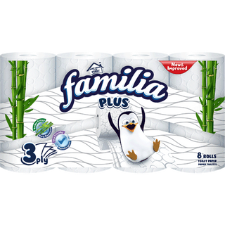 Familia Pompoms тоалетна хартия 3 пласта 8 БР / 38929451