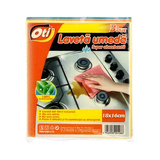 OTI LAVETE UMEDE 18*16CM 3 BUC