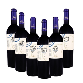 Set Vin Rosu Sec Feudi Di Guagnano Diecianni Primitivo Salento 13.5%, 6 x 0.75l