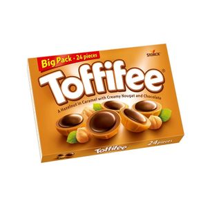 Bomboane cu alune, nuga si caramel acoperite cu ciocolata Toffifee, 200 g