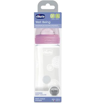 CHICCO MONTE flašica staklena 0m+ silikon roza 240 ML | 8058664129935