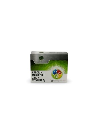 Calciu (160 mg) + Magneziu (150 mg) + Zinc (5 mg)+ Vitamina D3 (5 µG) - comprimate masticabile