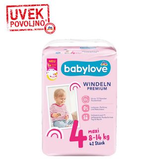 babylove Premium pelene - maxi, veličina 4 (8-14 kg), 42 kom
