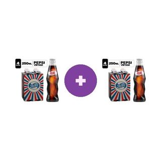 2X Pepsi, Bautura cu Aroma de cola, sticla, 4x250ml
