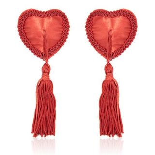 Ornamente sfarcuri Red Heart Nipple Pasties, cu ciucuri, Rosii