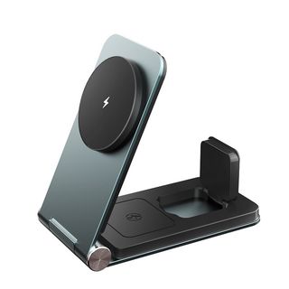 Incarcator Wireless Cellara 3 In 1 Foldabil - Negru,CL76836