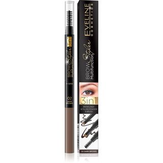 EVELINE DEKORATIVA set za obrve brow styler 3u1 dark brown 02 | 5901761966732