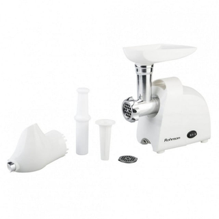 Masina de tocat Rohnson R549, 1500W, capacitate tocare 1,2 kg/min, accesoriu pentru suc de rosii, alb