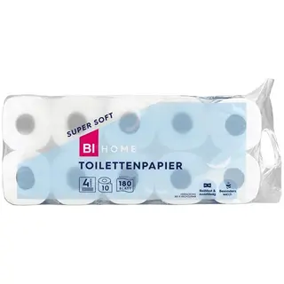 BI HOME Hartie Igienica In 4 Straturi 10 Buc