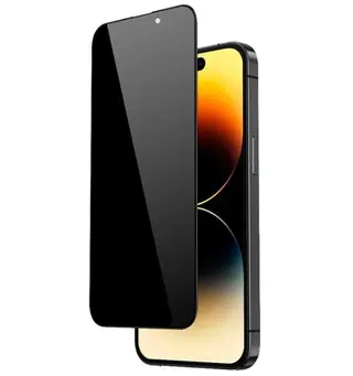 FOLIE PROTECTIE ECRAN STICLA 2.5D PRIVACY CELLARA PENTRU IPHONE 15 PRO - NEGRU,WS73828
