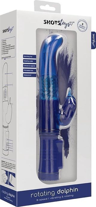 Vibrator Shots Toys »Delfin« 23 cm - Albastru
