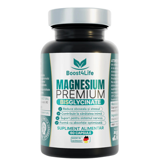 Magneziu Bisglicinat Premium, Boost4Life | 60 capsule
